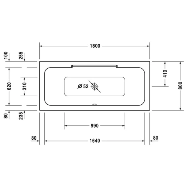 акриловая ванна duravit durastyle 180x80 (700298)