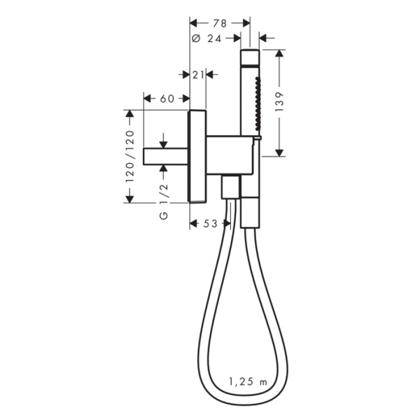 душевой набор axor starck organic 12626000