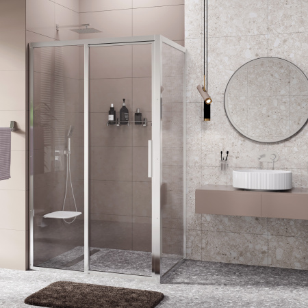 душевой уголок wasserkraft lopau 32s07l 120×90 см, профиль цвет хром, стекло прозрачное