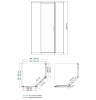 душевой уголок wasserkraft naab 90×90 86s11 профиль хром, стекло прозрачное