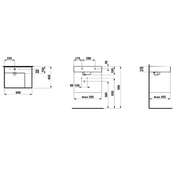 раковина подвесная 60 см laufen kartell 8.1033.4.000.814.1 раковина подвесная 60 см laufen kartell 8.1033.4.000.814.1