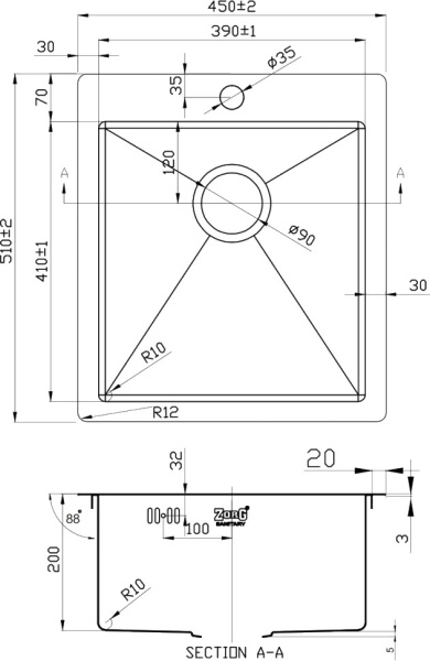 кухонная мойка zorg inox r 4551