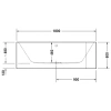 акриловая ванна duravit happy d.2 180x80 (700316)