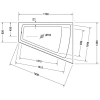акриловая ванна duravit paiova 170x130 (700267)