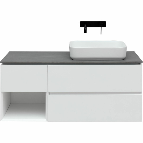 тумба под раковину allen brau infinity 120 r 1.21007.wm подвесная белая матовая