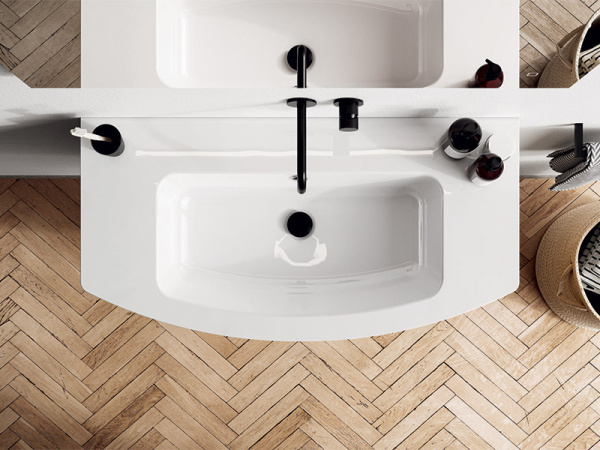 раковина berloni bagno way round lavmooincxr003 101 102x48 см, мебельная, белая