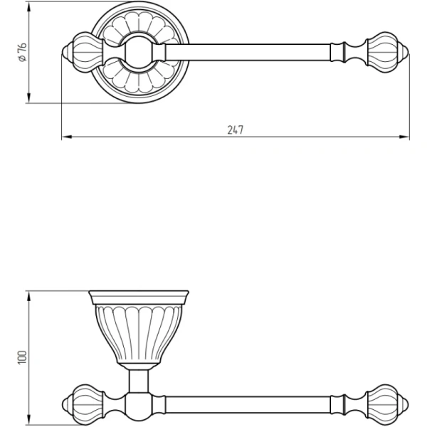 Держатель туалетной бумаги Migliore Olivia 17513 цвет белый | золото