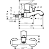 смеситель для ванны hansgrohe metropol classic 31340000