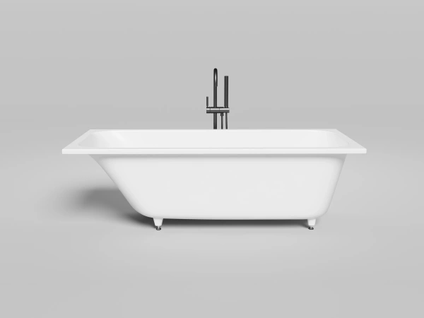 ванна из искусственного камня salini orlando kit 102121m, 170х70 см, из материала solix, глянцевая или матовая белая