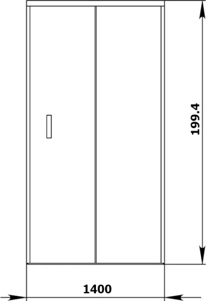 душевая дверь в нишу aquanet alfa naa6121 140х200 стекло прозрачное, профиль хром