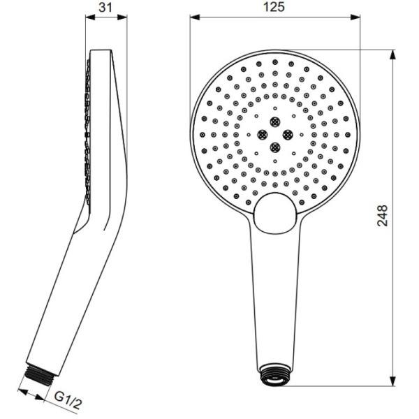 душевая лейка ideal standard idealrain evo jet b1759aa