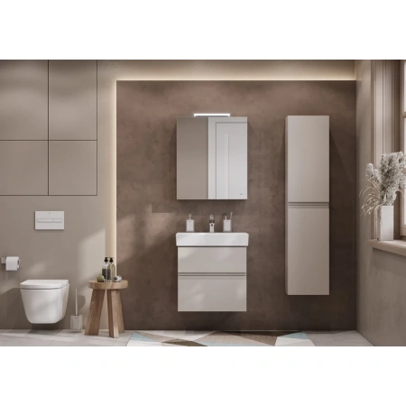 зеркальный шкаф 60x70 см капучино r roca oleta a857646515
