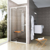 Дверь для душевой кабины в нишу Ravak Pivot PDOP2-120 03GG0101Z1 Transparent, профиль и ручки белые