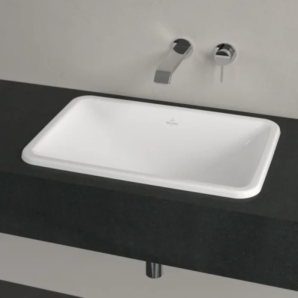 раковина villeroy & boch loop & friends 4a650001 встраиваемая сверху, 60х40.5 см, белая