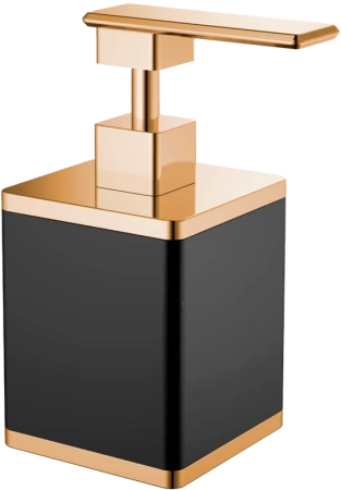 Дозатор для мыла Boheme 10969-B-G Черный Золото
