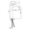 смеситель для раковины без донного клапана jaquar vignette prime vgp-ssf-81005nb