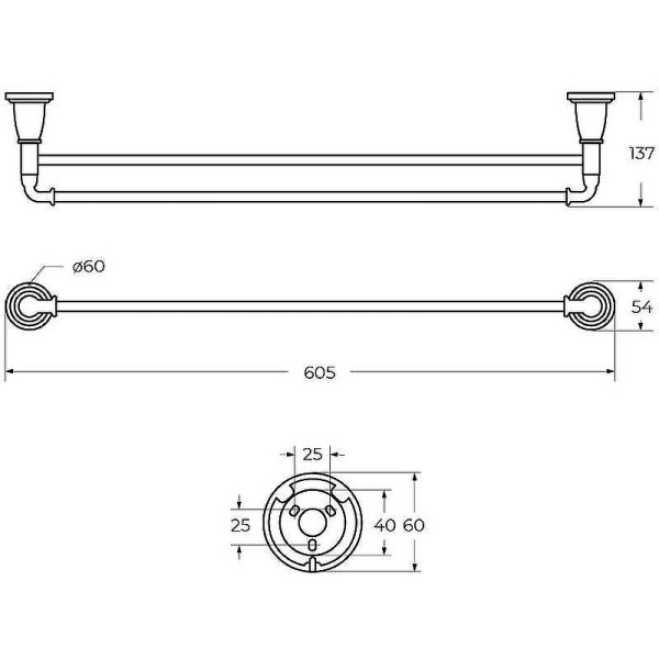 Полотенцедержатель Art&Max Bianchi AM-3648AW-Br.