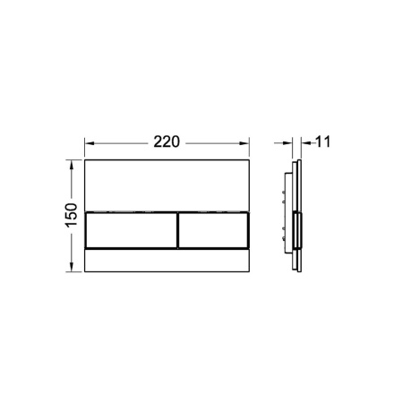 кнопка смыва tece tecesquare 9240802 для инсталляции, белый/хром