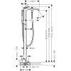 смеситель напольный для ванны hansgrohe vivenis 75445000