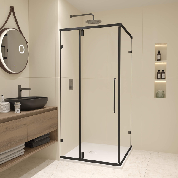 душевой уголок rgw classic cl-035b 90×90 350903599-14 профиль черный матовый, стекло прозрачное