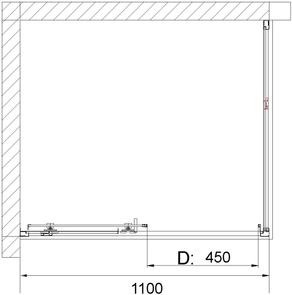 душевая дверь niagara nova 110 ng-62-11a профиль хром, стекло прозрачное
