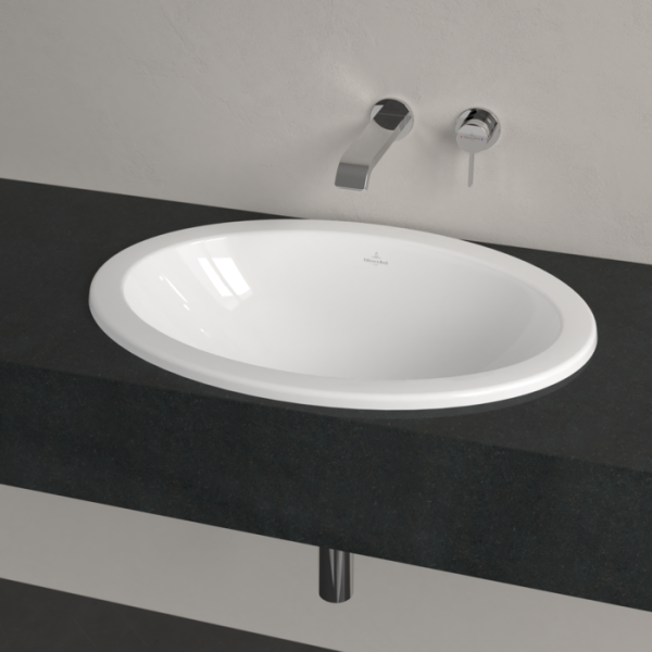 раковина встраиваемая villeroy&boch loop & friends 66 см, 4a6300r1, ceramicplus, цвет альпийский белый