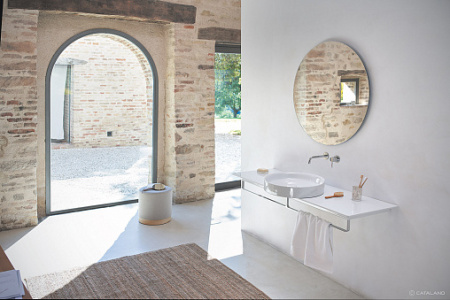 раковина накладная 50 см catalano horizon 150thz00, белая