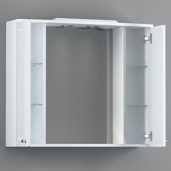 зеркало со шкафом damixa redblu palace one 85 m41mpx0851wg с подсветкой белый