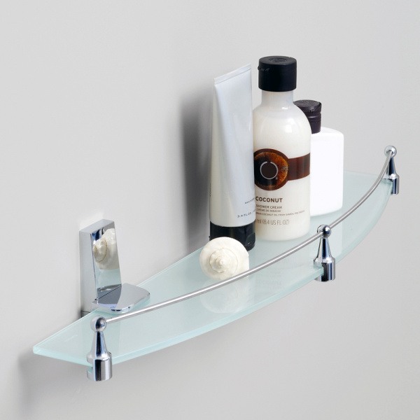 Полка стеклянная WasserKRAFT Lopau K-6044 цвет хром