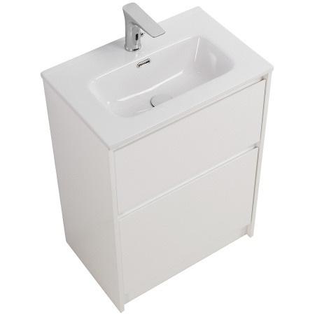 тумба под раковину belbagno kraft39-600/390-2c-pia-bo, напольная, цвет bianco opaco