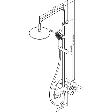 душевая система am.pm x-joy f0785a500 с термостатом, цвет хром