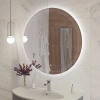 Зеркало Cezares Eco 90 CZR-SPC-ECO-900-LED-TCH с подсветкой с лазерной гравировкой и сенсорным выключателем