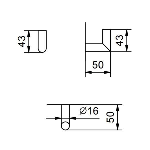 Крючок Fantini Young 96 02 7644 цвет хром
