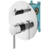 душевой комплект plumberia selection ixo kitxo19cr60 250 мм, со смесителем, хром