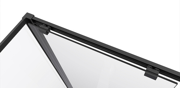 душевой уголок black&white stellar wind s872-900х900 профиль черный стекло прозрачное