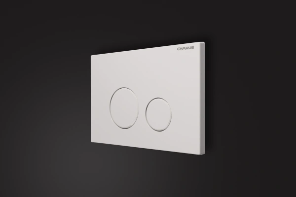 клавиша для инсталляции charus spazio fp.330.12.02, белый матовый