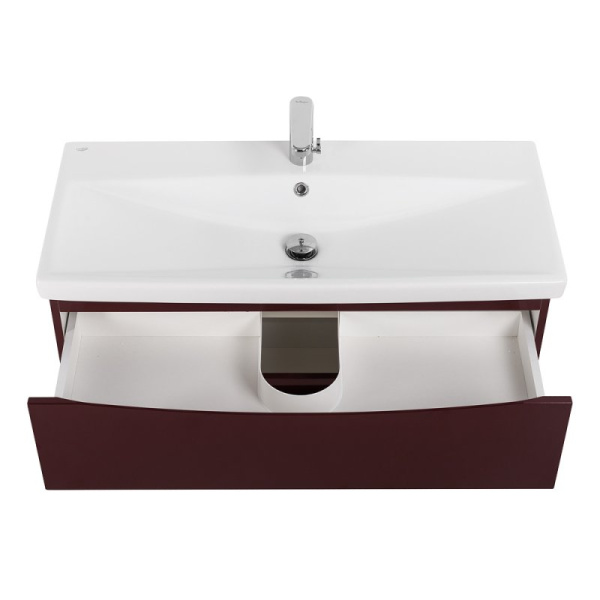 раковина belbagno bb-0324-100-lvb встраиваемая, 100x45 см, цвет белая