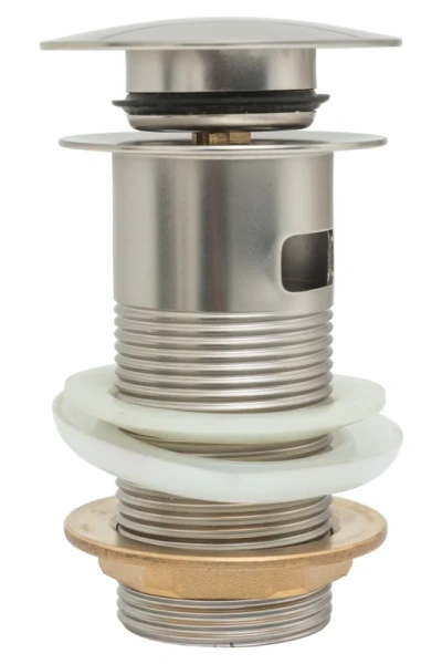 донный клапан allen brau priority round 5.31023-bn для раковины, с переливом, брашированный никель