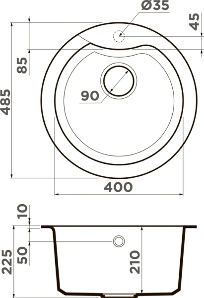 мойка кухонная omoikiri yasugata 48r-gr leningrad grey