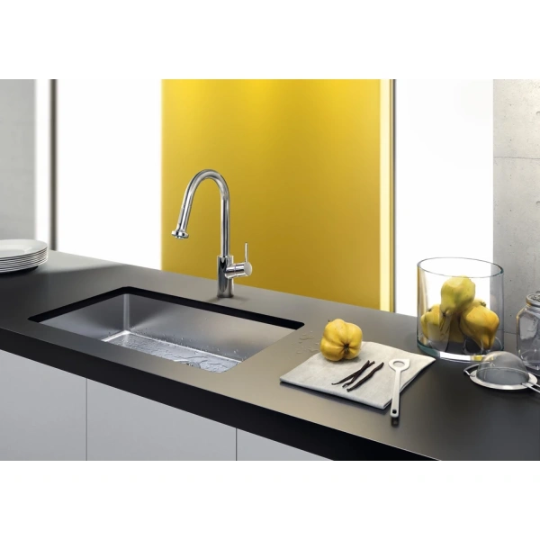 смеситель однорычажный для кухни с выдвижным душем hansgrohe talis m52 14877000, хром