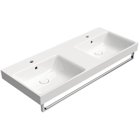 Раковина GSI Nubes 9625111 подвесная, 120x50 см, Bianco lucido (Белый глянец)