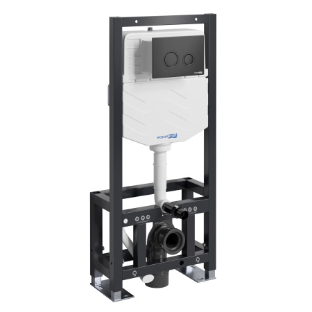 Система инсталляции для унитазов WasserKraft Dill 61TLT.010.ME.MB01 с панелью смыва, черный матовый