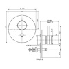 смеситель для душа fima carlo frattini fimatherm f4039x2ns термостат, цвет черный матовый