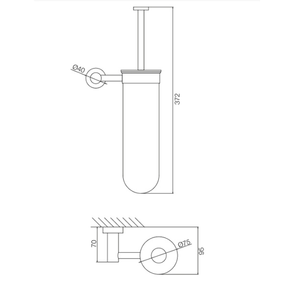 Ёршик для унитаза FIMA|Carlo Frattini Accessori F6006/1OR подвесной, золото