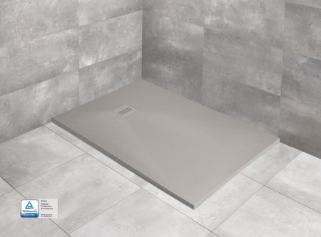 душевой поддон из литьевого мрамора 120×90 см radaway kyntos f cemento hkf12090-74