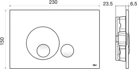 кнопка смыва для инсталляции oli globe 152954 пластик, цвет золото