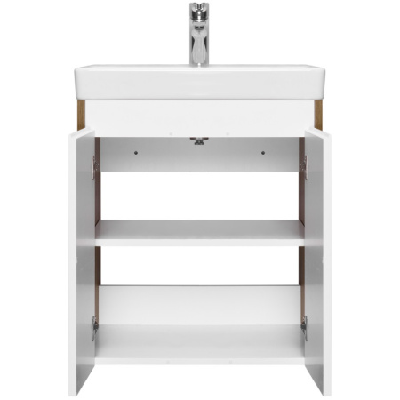 тумба белый глянец/дуб рустикальный 48 см акватон сканди doors 1a278801sdz90