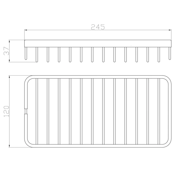 Полка для ванной Wonzon & Woghand WW-4101 24,5 см, хром