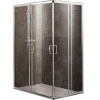 душевая стенка belbagno unique fix 100 профиль хром стекло прозрачное
