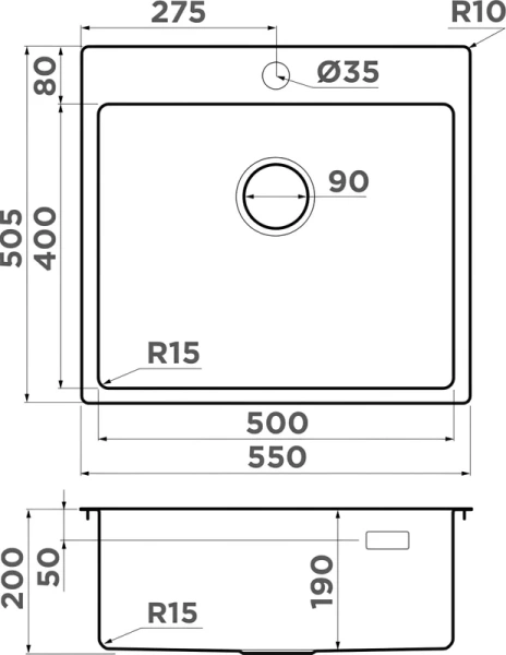 мойка кухонная omoikiri amadare 55-in